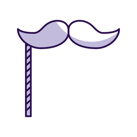Shadow booth prop mustache cartoon vector graphic designのイラスト素材