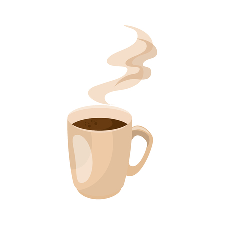 Coffee mug icon over white background. vector illustrationのイラスト素材