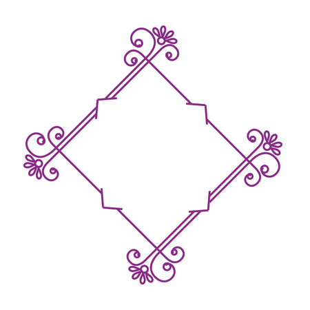 vintage frame icon over white background. vector illustrationのイラスト素材