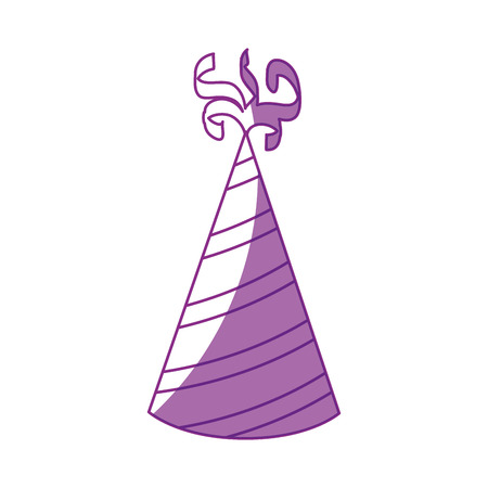 birthday hat icon over white background. vector illustrationのイラスト素材