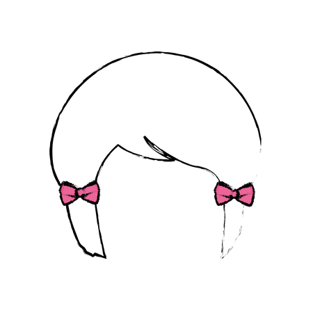 japanese hairstyle traditional icon vector illustration graphic designのイラスト素材