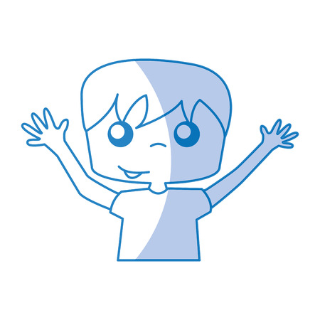 cute boy drawing icon vector illustration designのイラスト素材