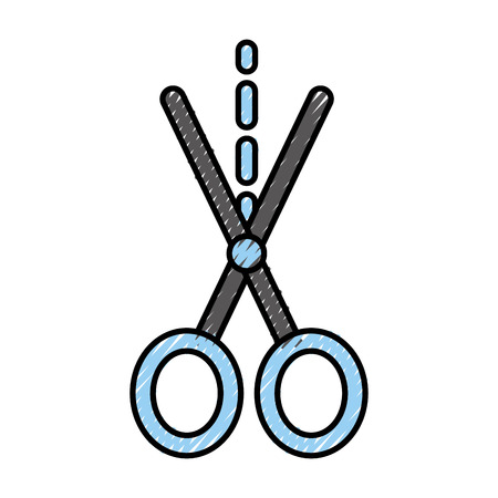 scissors cutting isolated icon vector illustration designのイラスト素材