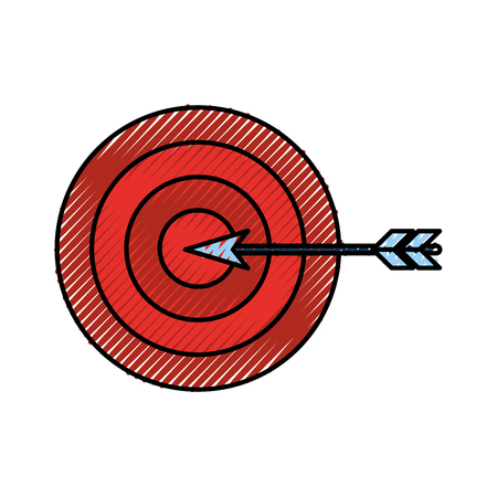 target goal with dart isolated icon vector illustration designのイラスト素材