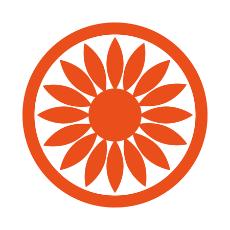 mandala retro culture icon vector illustration designのイラスト素材