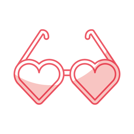 Eyeglasses with heart shape vector illustration designのイラスト素材