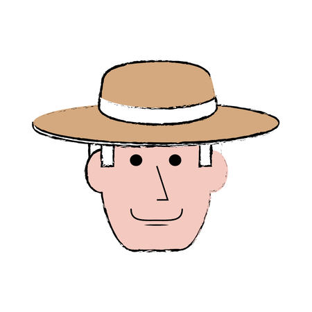 Gardener farmer avatar icon vector illustration graphic designのイラスト素材