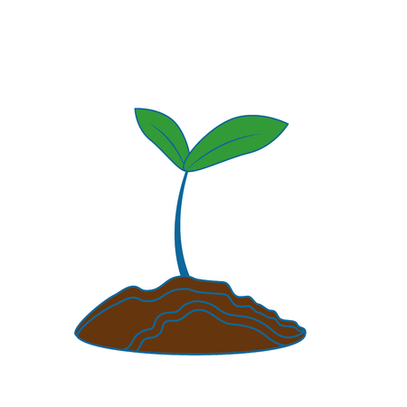 Plant with leaves icon vector illustration graphic designのイラスト素材
