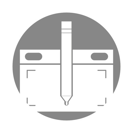 pencil school with paper isolated icon vector illustration designのイラスト素材