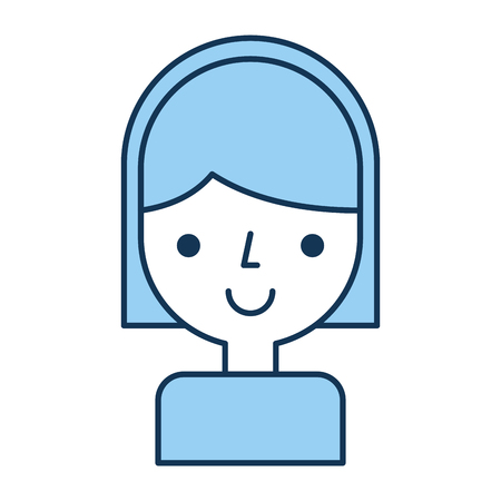 young woman avatar character vector illustration designのイラスト素材