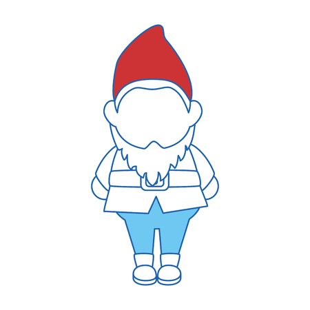 Gardening elf cartoon icon vector illustration graphic designのイラスト素材