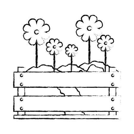 Beautiful flowers gardening icon vector illustration graphic designのイラスト素材