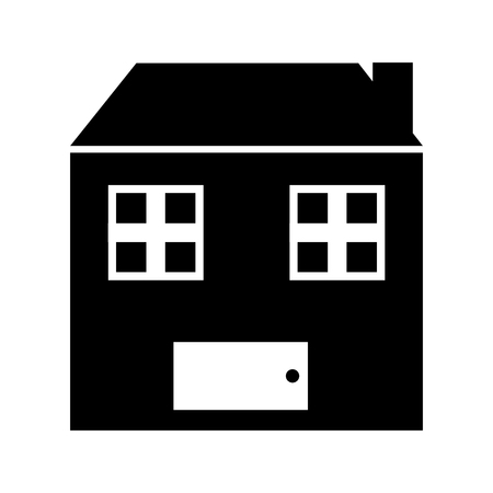 exterior house isolated icon vector illustration designのイラスト素材