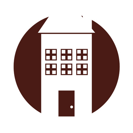 exterior building drawing icon vector illustration designのイラスト素材