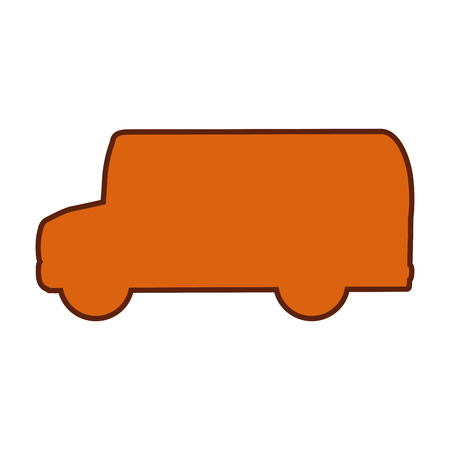 bus silhouette isolated icon vector illustration designのイラスト素材