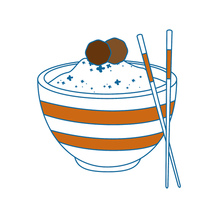 Chinese rice food icon vector illustration graphic designのイラスト素材