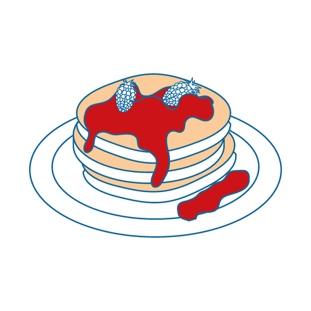 Delicious pancakes breakfast icon vector illustration graphic designのイラスト素材
