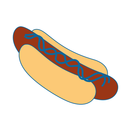 Hot dog fast food icon vector illustration graphic designのイラスト素材