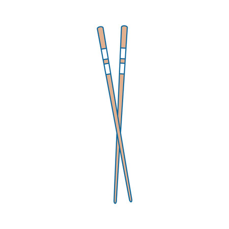 Chopsticks japanese food cutlery icon vector illustration graphic designのイラスト素材