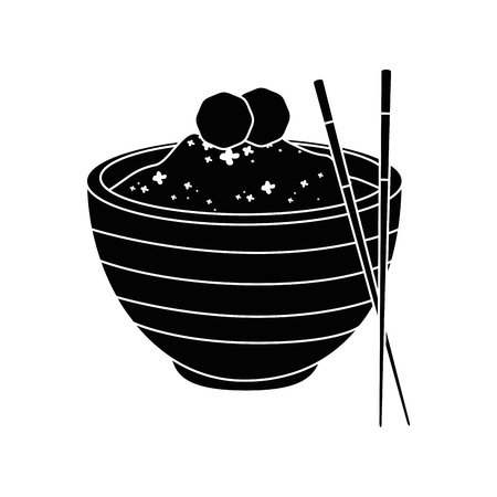 Chinese rice food icon vector illustration graphic designのイラスト素材
