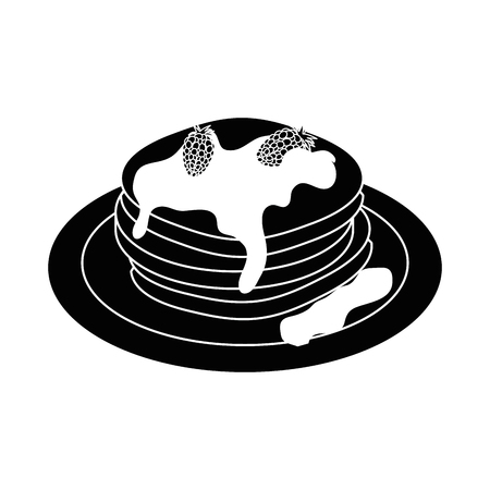 Delicious pancakes breakfast icon vector illustration graphic designのイラスト素材