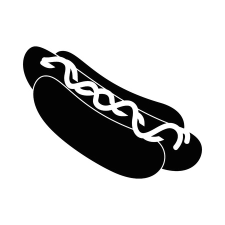 Hot dog fast food icon vector illustration graphic designのイラスト素材