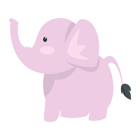 Baby elephant cartoon icon vector illustration graphic designのイラスト素材