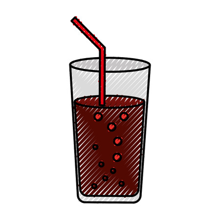 cup glass with straw icon vector illustration designのイラスト素材