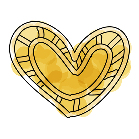 beautiful heart drawing icon vector illustration designのイラスト素材