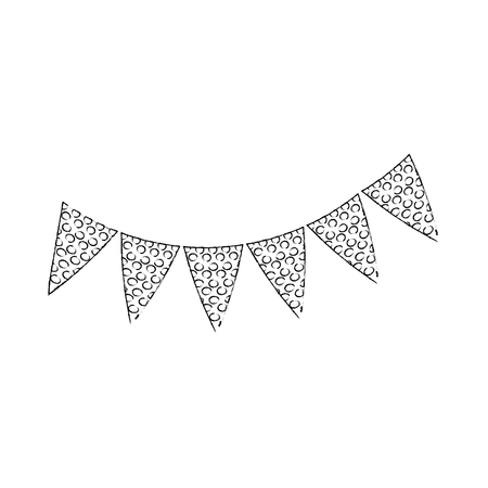 pennants decoration party icon vector illustration graphic designのイラスト素材