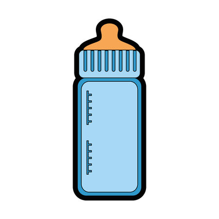 baby bottle bow cartoon icon vector illustration graphic designのイラスト素材