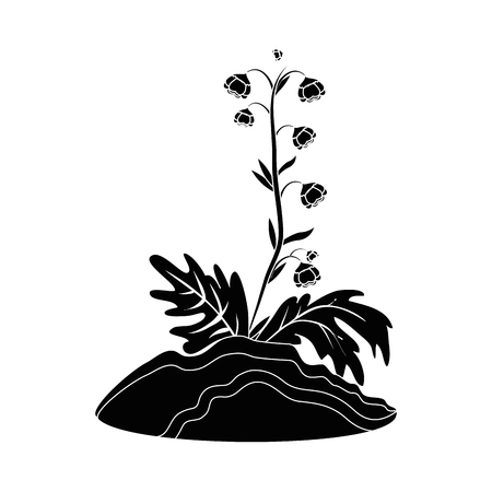 Beautiful ornamental flowers icon vector illustration graphic designのイラスト素材