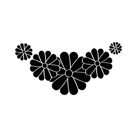 Beautiful ornamental flowers icon vector illustration graphic designのイラスト素材