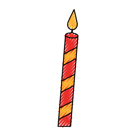 christmas candle isolated icon vector illustration designのイラスト素材