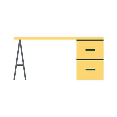 office desk isolated icon vector illustration designのイラスト素材