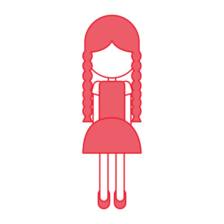 beautiful girl farmer icon vector illustration designのイラスト素材