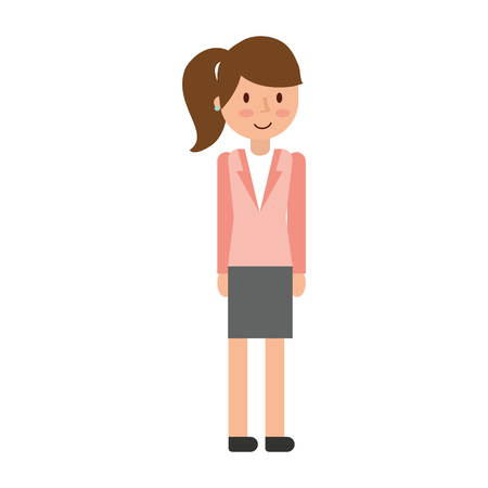 businesswoman avatar character icon vector illustration designのイラスト素材