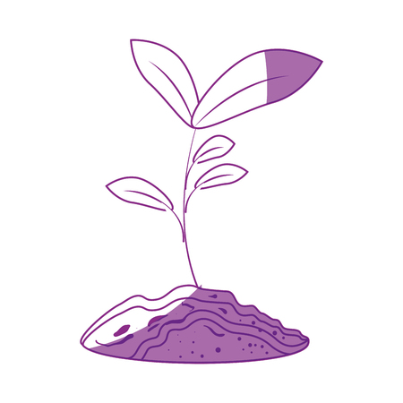 plant growing icon over white background vector illustrationのイラスト素材