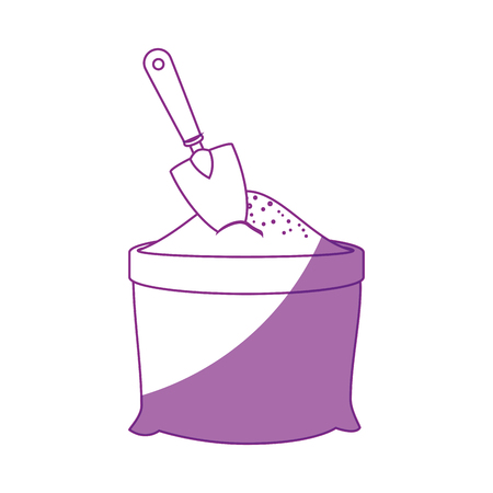 bag of soil icon over white background vector illustrationのイラスト素材