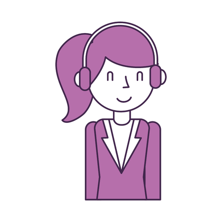 businesswoman avatar character icon vector illustration designのイラスト素材
