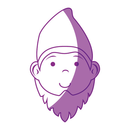 gnome icon over white background vector illustrationのイラスト素材