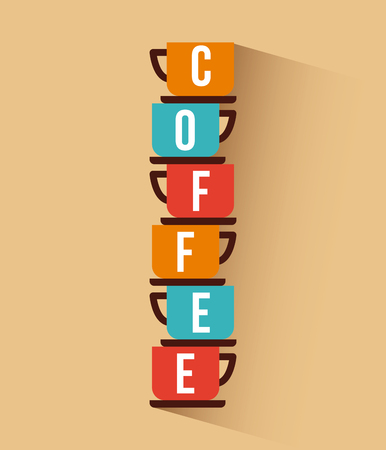 coffee delicious symbol flat icon vector design illustration graphicのイラスト素材
