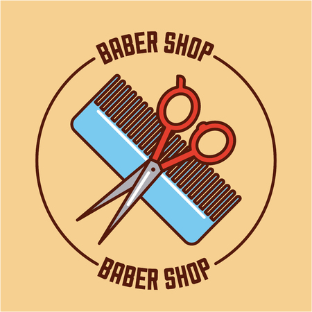 barber shop illustration icon vector design graphicのイラスト素材