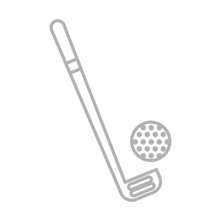 shadow grey golf club and ball vector graphic designのイラスト素材