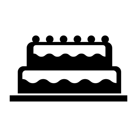 sweet and delicious cake vector illustration designのイラスト素材