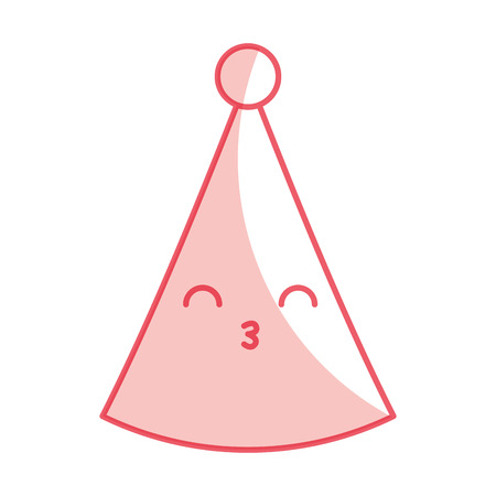 Party hat character vector illustration designのイラスト素材