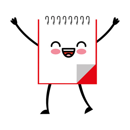 note book kawaii character vector illustration designのイラスト素材