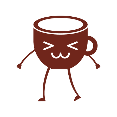 Coffee cup character vector illustration designのイラスト素材