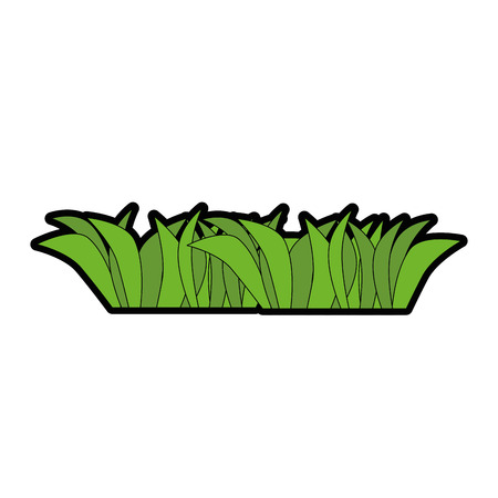 grass icon over white background vector illustrationのイラスト素材