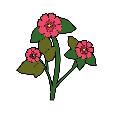 Beautiful ornamental flowers icon vector illustration graphic designのイラスト素材
